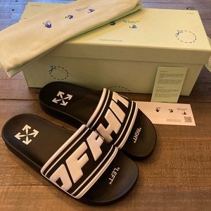 OFF White Logo Pool Slider Slide Sandals